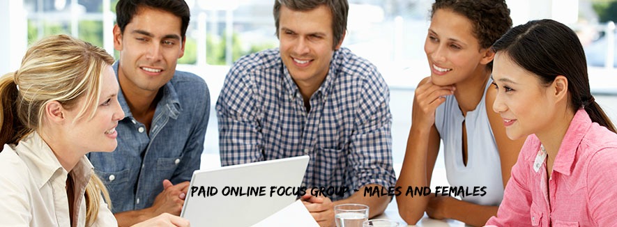 Paid Online Focus Group - Males and Females