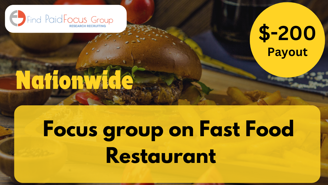 Focus Group on Fast Food Restaurant - $200