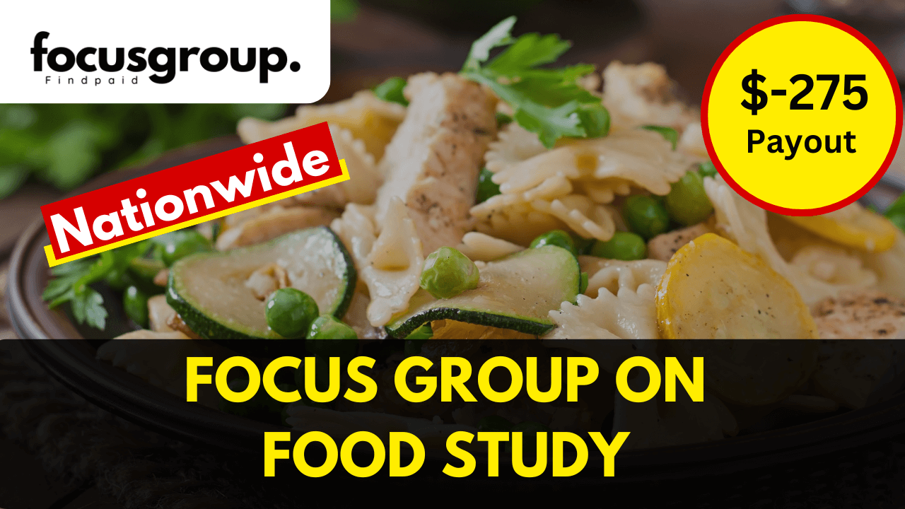 Online focus group on Food Study - $275