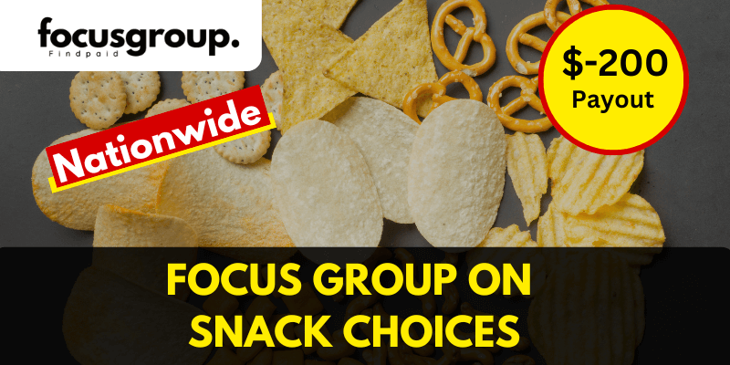 Focus Group On Snack Choices - $200