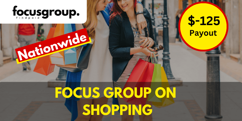 Online Focus Group On Shopping- $125