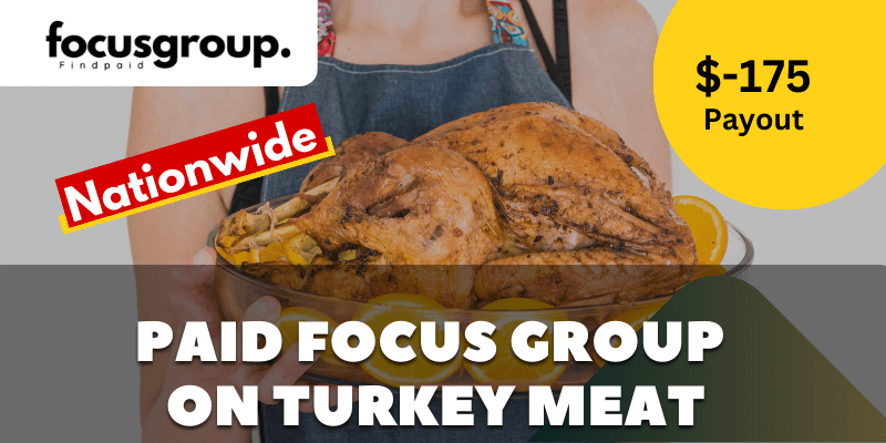 Paid Online Focus Group On Turkey Meat - L&E Research Study - $175