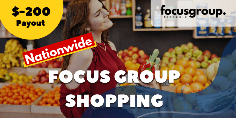 Focus Group For Shopping Study - $200